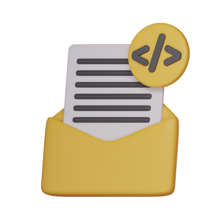 Email Code  3D Icon