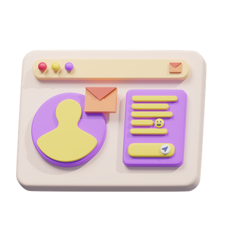 Email contact  3D Icon