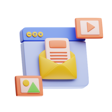 Email Content  3D Icon