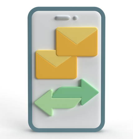 Conversa por e-mail  3D Icon