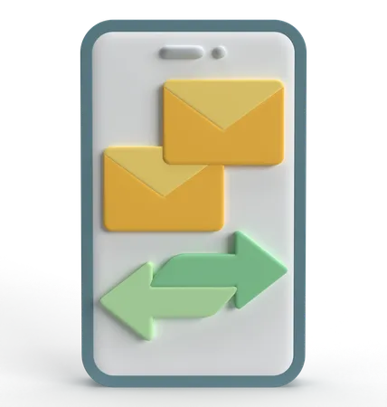 Conversa por e-mail  3D Icon