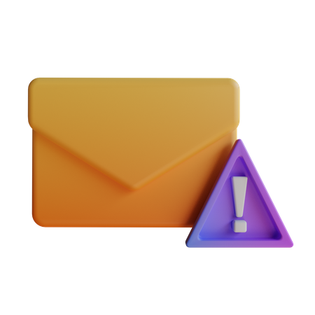 E-mail de alerta  3D Icon