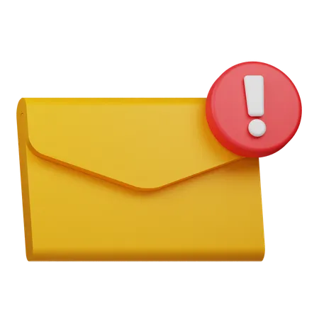 E-mail de aviso  3D Icon