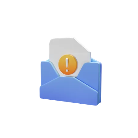 E-mail de aviso  3D Icon