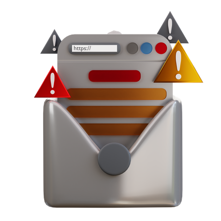 E-mail de aviso  3D Icon