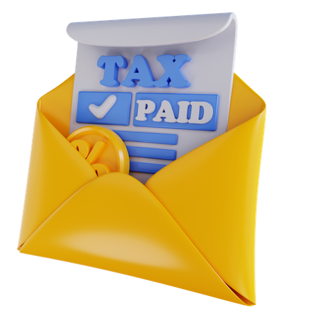 Email de paiement des taxes  3D Icon