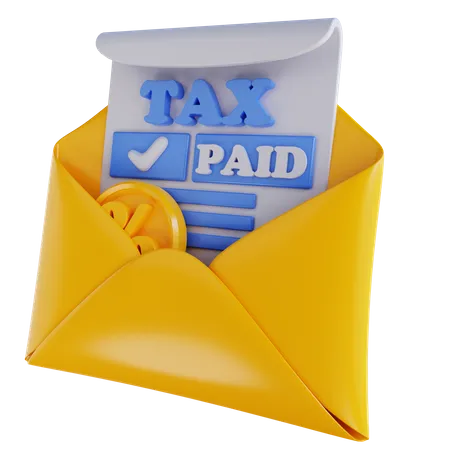 Email de paiement des taxes  3D Icon