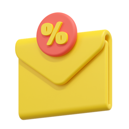 E-mail de desconto  3D Icon