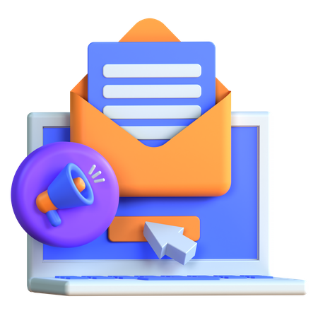 Email Direct Marketing 3D Icon