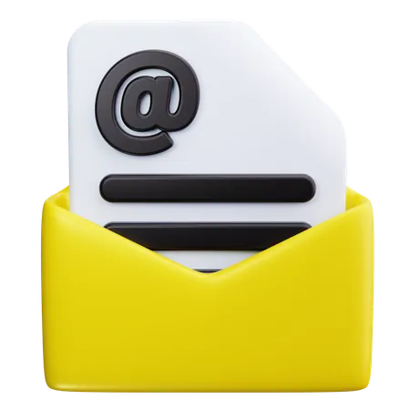 Document par courrier électronique  3D Icon