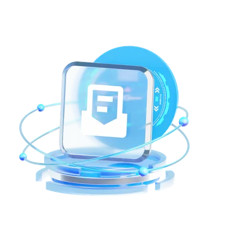 Email Document  3D Icon