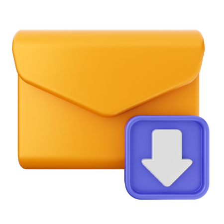 Email Download  3D Icon