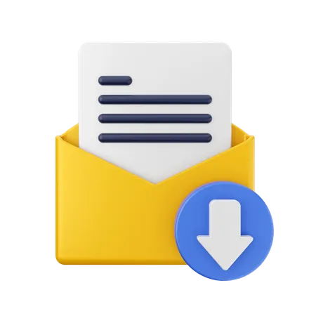 Email Download  3D Icon