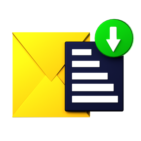 Email Download  3D Icon