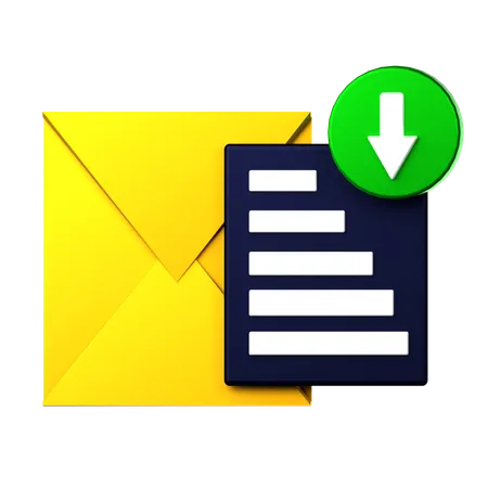 Email Download  3D Icon