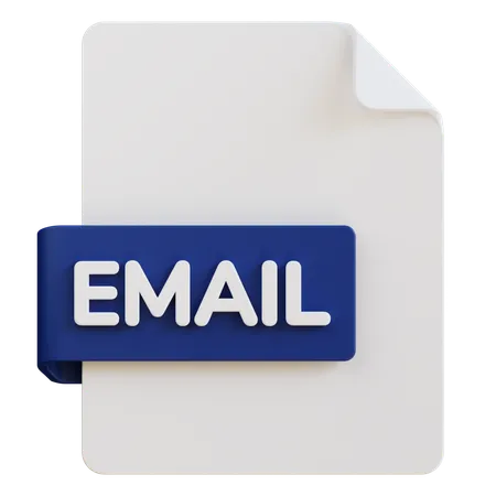 3 D Illustration Of Email File Extension 3D Icon