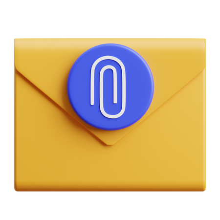 Email File Attachment  3D Icon