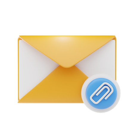 Email File Attachment  3D Icon