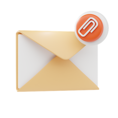 Email File Attachment  3D Icon