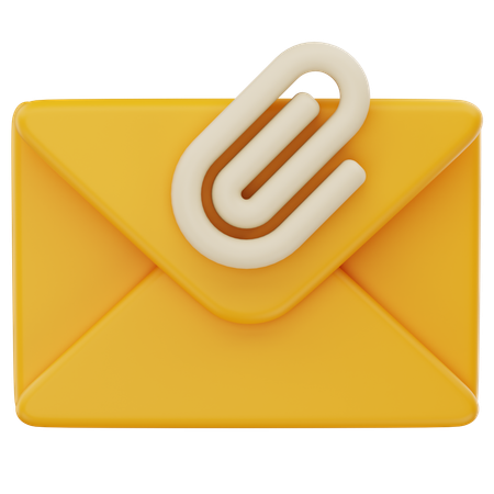 Email file attachment  3D Icon
