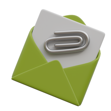 Email File Attachments  3D Icon