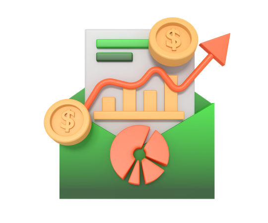 Correio financeiro  3D Icon