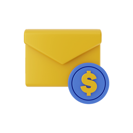 E-mail financeiro  3D Illustration