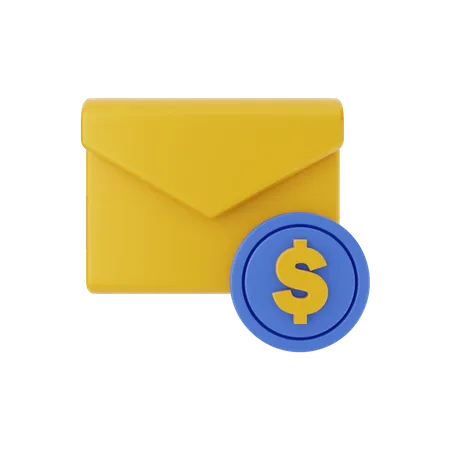 E-mail financeiro  3D Illustration