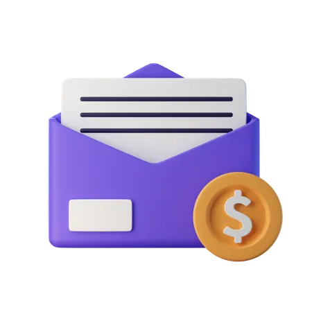 Correio financeiro  3D Icon