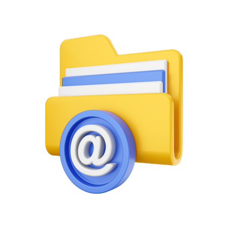 Email Folder 3D Illustration