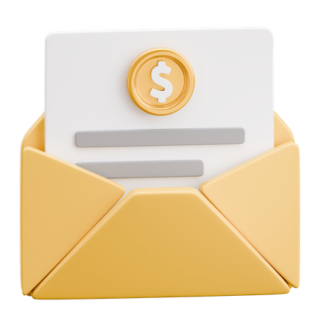 Ganho de e-mail  3D Icon