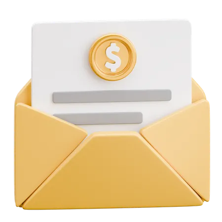 Ganho de e-mail  3D Icon