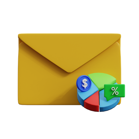 Dados do gráfico de e-mail  3D Icon