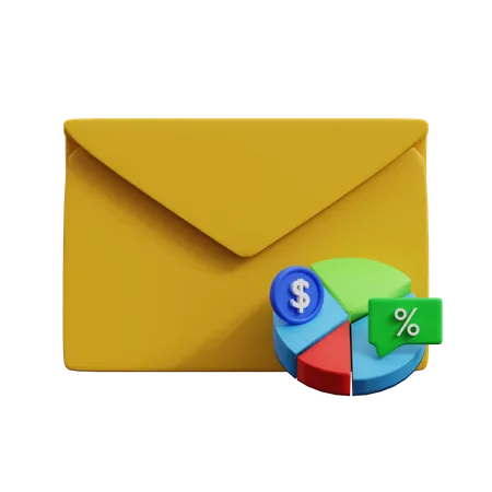 Dados do gráfico de e-mail  3D Icon