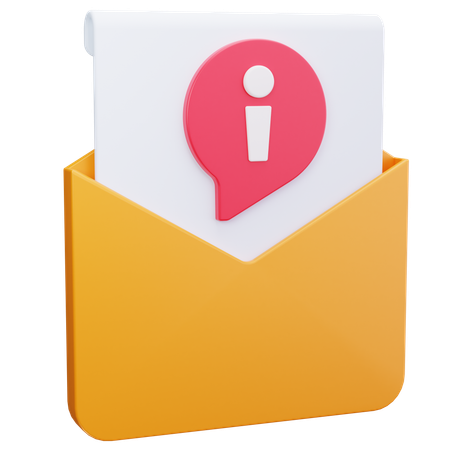 Email Info  3D Icon
