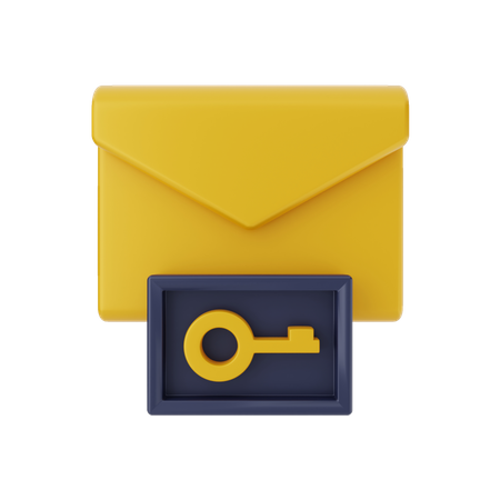 Email Key  3D Illustration