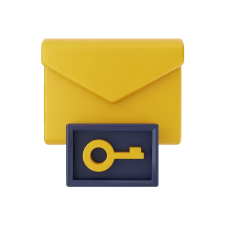 Email Key  3D Illustration