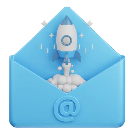 Lançamento de e-mail  3D Icon