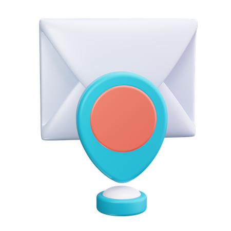 Email Location  3D Icon