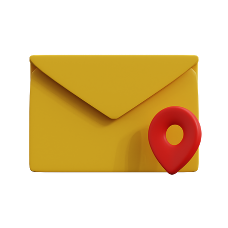 Email Location  3D Icon