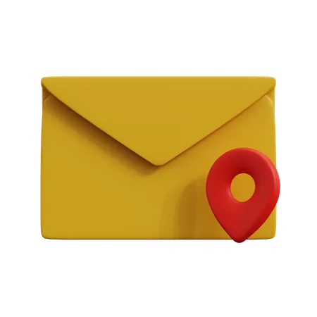 Email Location  3D Icon