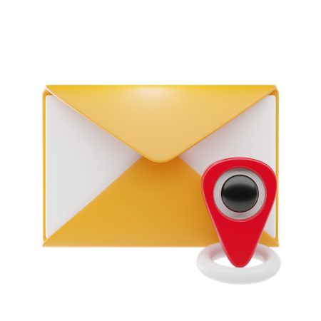 Email Location  3D Icon