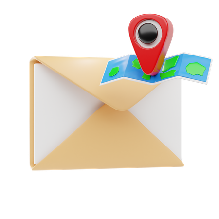 Email Location  3D Icon