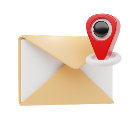 Email Location  3D Icon