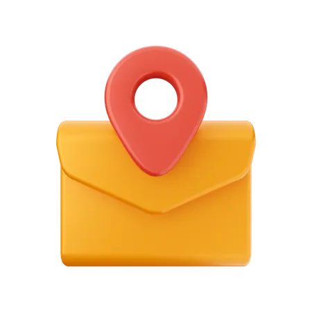 Email Location  3D Illustration