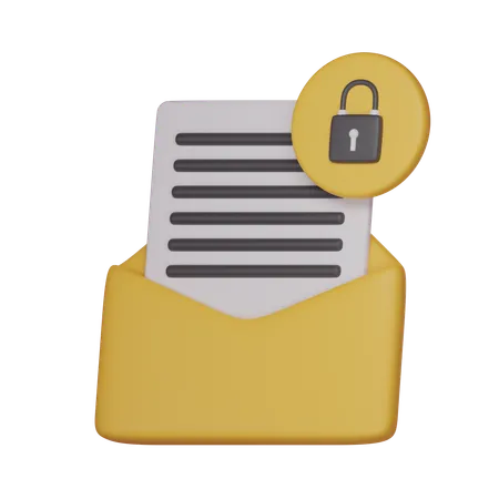 Email Lock  3D Icon