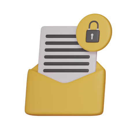 Email Lock  3D Icon