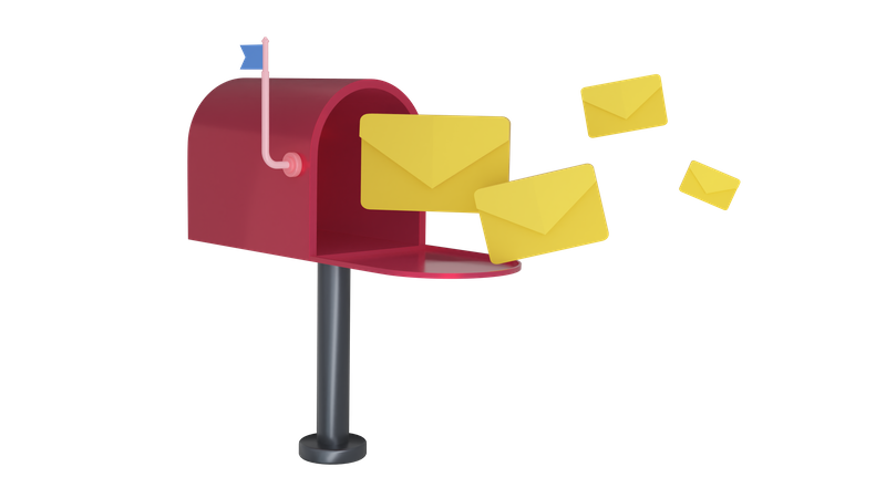 Email Mailbox 3D Icon