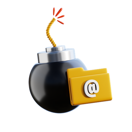 Email malveillant  3D Icon