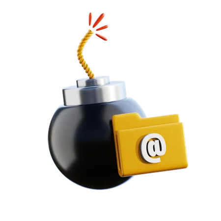 Email malveillant  3D Icon